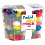 LL3154s Assorted Colour Mini Jelly Beans in Clear 