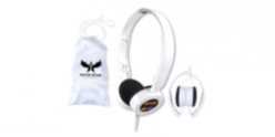Symphony Set of Folding Headphones in White Pouch - LL9250